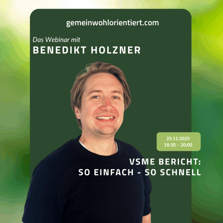 Webinar Benedikt Holzner: VSME-Bericht – so einfach, so schnell